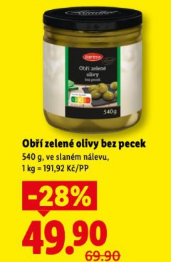 OB�� ZELEN� OLIVY BEZ PECEK