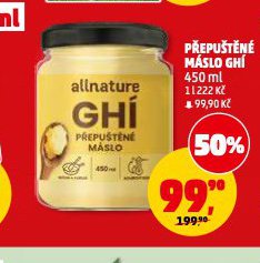 PŘEPUŠTĚNÉ MÁSLO GHÍ