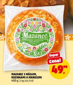 MAZANEC S MÁSLEM, ROZINKAMI A MANDLEMI