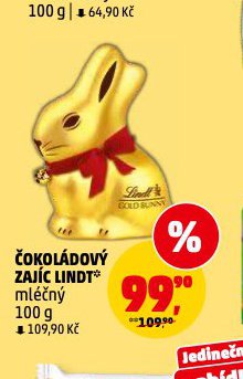 LINDT ČOKOLÁDOVÝ ZAJÍC