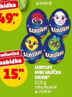 LENTILKY MINI VAJÍČKA ORION