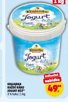 BÍLÝ JOGURT KAŽDÉ RÁNO KRAJANKA