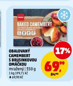 OBALOVAN� CAMEMBERT S BRUSINKOVOU OM��KOU