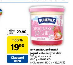 BOHEMILK OPO�ENSK� JOGURT OCHUCEN� VE SKLE