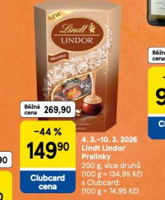 LINDT LINDOR PRALINKY