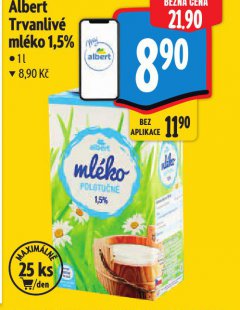TRVANLIVÉ MLÉKO 1,5%