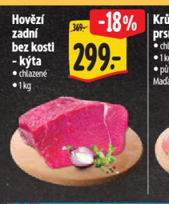 HOVĚZÍ ZADNÍ BEZ KOSTI