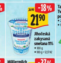 JIHOČESKÁ ZAKYSANÁ SMETANA 11%