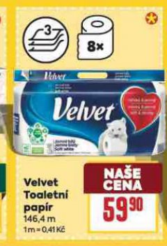 VELVET TOALETN� PAP�R