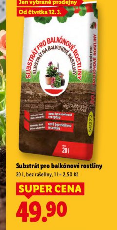 SUBSTR�T PRO BALKONOV� ROSTLINY