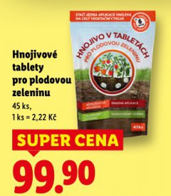 HNOJIVO TABLETY PRO PLODOVOU ZELENINU