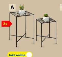 KOVOVO� STOLEK NA KV�TINY