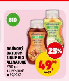 DATLOV� SIRUP BIO ALLNATURE