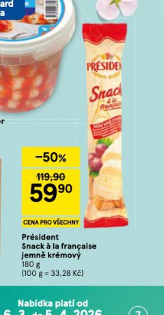 PR�SIDENT SNACK � LA FRANCAISE JEMN� KR�MOV�