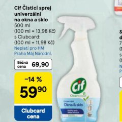 CIF �IST�C� SPREJ UNIVERZ�LN� NA OKNA A SKLO