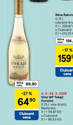 V�NO WF TOKAJI FURMINT