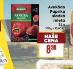 AVOK�DO PAPRIKA SLADK� MLET�
