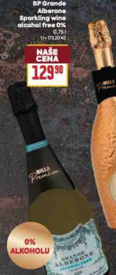 BP GRANDE ALBERONE SPARKLING WINE ALCOHOL FREE 0%