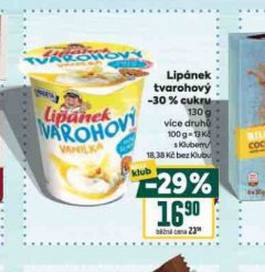 LIP�NEK TVAROHOV� -30% CUKRU