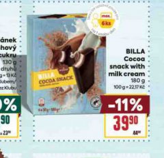 BILLA COCOA SNACK WITH MILK CREAM