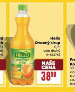 HELLO OVOCN� SIRUP