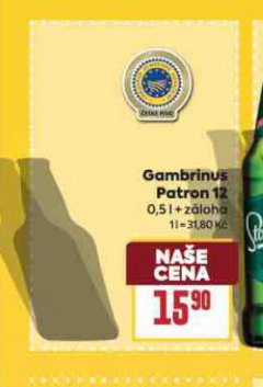 PIVO GAMBRINUS PATRON 12