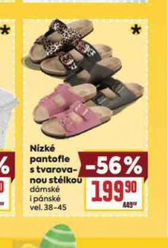 N�ZK� PANTOFLE S TVAROVANOU ST�LKOU