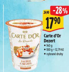 CARTE D'OR SMETANOV� DEZERT