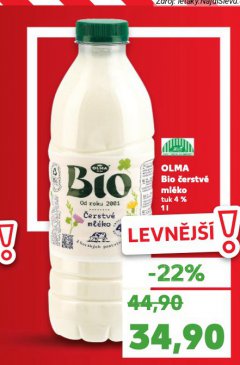 OLMA BIO ČERSTVÉ MLÉKO