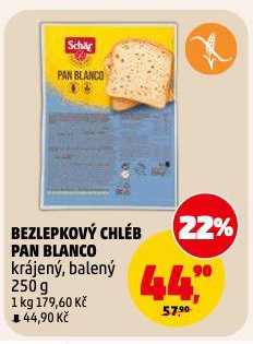 BEZLEPKOVÝ CHLÉB PAN BLANCO