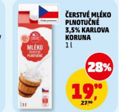 ČERSTVÉ MLÉKO PLNOTUČNÉ