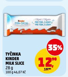 TYČINKA KINDER MILK SLICE