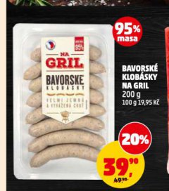 BAVORSKÉ KLOBÁSKY NA GRIL