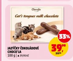 ČOKOLÁDOVÉ JAZÝČKY CHOCO'LA