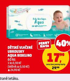 DĚTSKÉ VLHČENÉ UBROUSKY AQUA BEBELINO