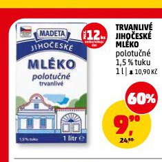 JIHOČESKÉ TRVANLIVÉ MLÉKO