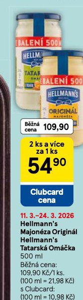 HELLMANN�S TATARSK� OM��KA, MAJON�ZA