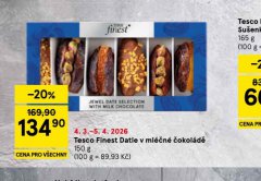 TESCO FINEST DATLE V MLÉČNÉ ČOKOLÁDĚ