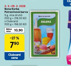 BONA KORBA POTRAVINOV� BARVA