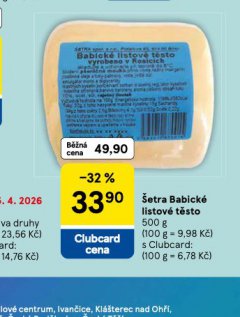 ŠETRA BABICKÉ LISTOVÉ TĚSTO