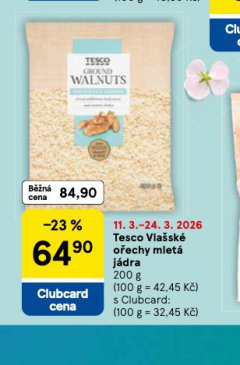 TESCO VLAŠSKÉ OŘECHY MLETÁ JÁDRA