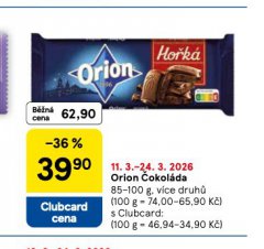 ORION ČOKOLÁDA