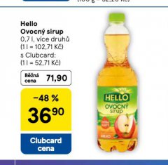 HELLO OVOCNÝ SIRUP