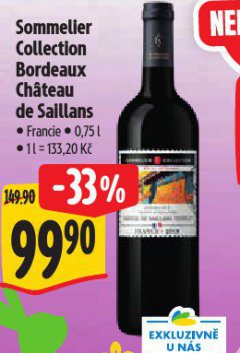 SOMMELIER COLLECTION BORDEAUX CHATEAU DE SAILLANS
