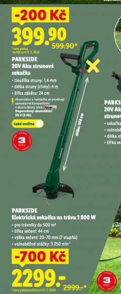 PARKSIDE AKU STRUNOV� SEKA�KA