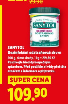 SANYTOL DEZINFEK�N� ODSTRA�OVA� SKVRN
