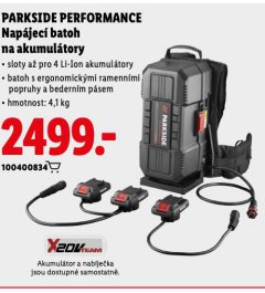 PARKSIDE NAP�JEC� BATOH NA AKUMUL�TORY