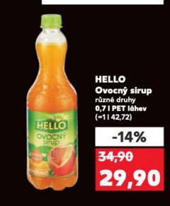 HELLO OVOCN� SIRUP