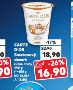 CARTE D'OR SMETANOV� DEZERT