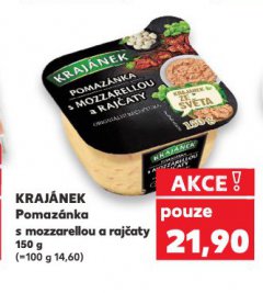 KRAJ�NEK POMAZ�NKA S MOZZARELLOU A RAJ�ATY
